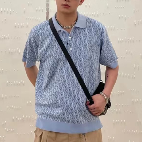 디올 오블리크 카라 폴로 니트 반팔 티셔츠 26SS