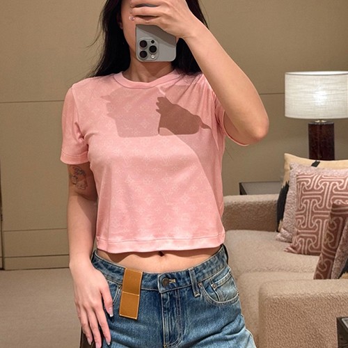 루이비통 여성 모노그램 쇼트 반팔 티셔츠 26SS