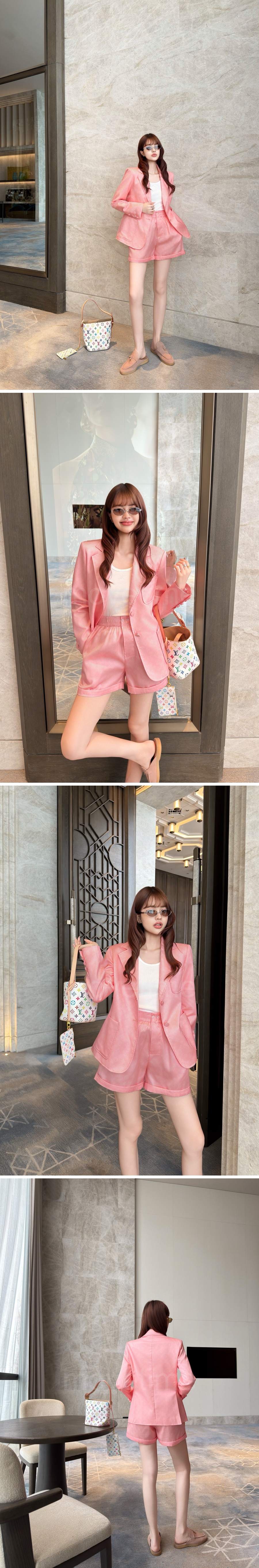 루이비통 여성 핑크 정장 수트 자켓 26SS 상세이미지 3