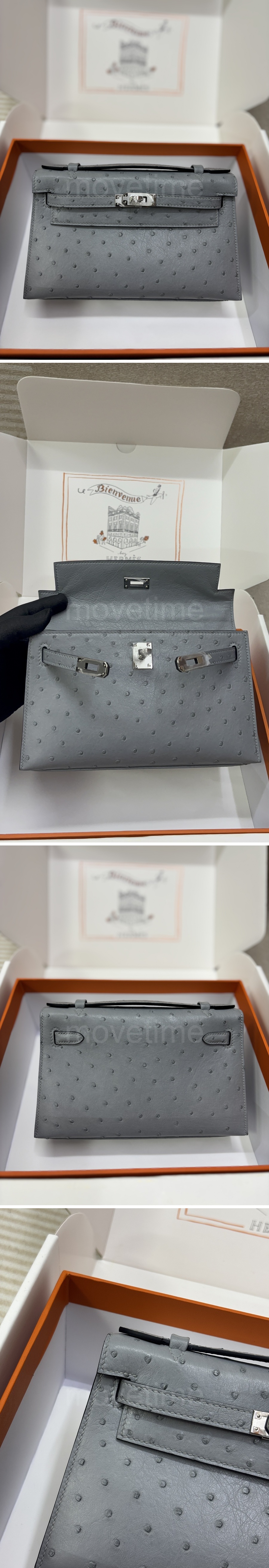 에르메스 Kelly Pochette 타조가죽 22 핸드백 클러치백 26SS 상세이미지 2
