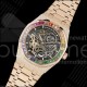 오데마피게 로얄 오크 41mm 오픈워크 프로스티드 RG 레인보우 베젤 OCTA 1:1 베스트 에디션 브레이슬릿 SA3132 V3