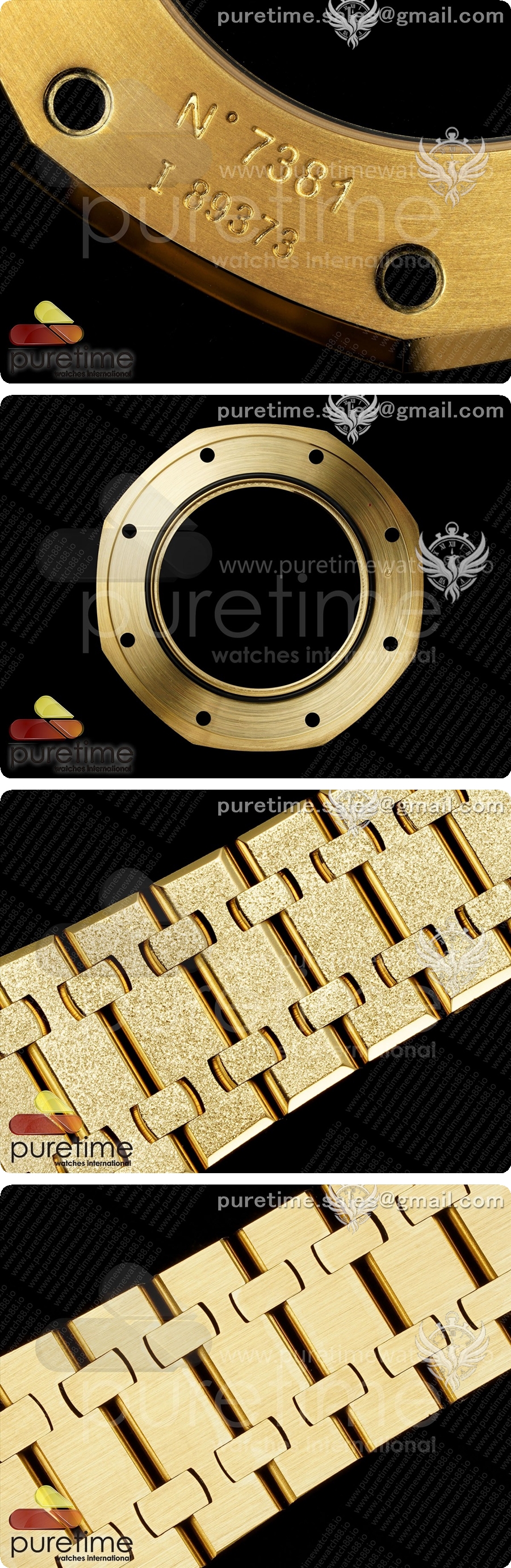 오데마피게 로얄 오크 41mm 오픈워크 프로스티드 옐로우 골드 레인보우 베젤 OCTA 1:1 베스트 에디션 브레이슬릿 SA3132 V3 상세이미지 8