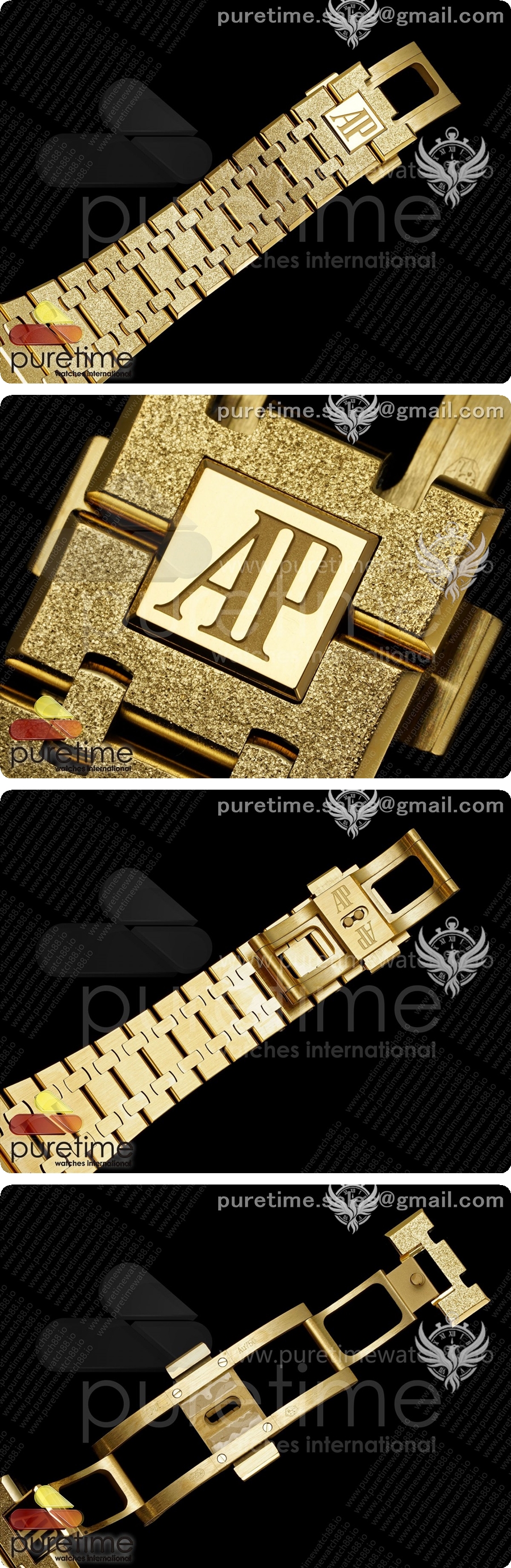 오데마피게 로얄 오크 41mm 오픈워크 프로스티드 옐로우 골드 레인보우 베젤 OCTA 1:1 베스트 에디션 브레이슬릿 SA3132 V3 상세이미지 9