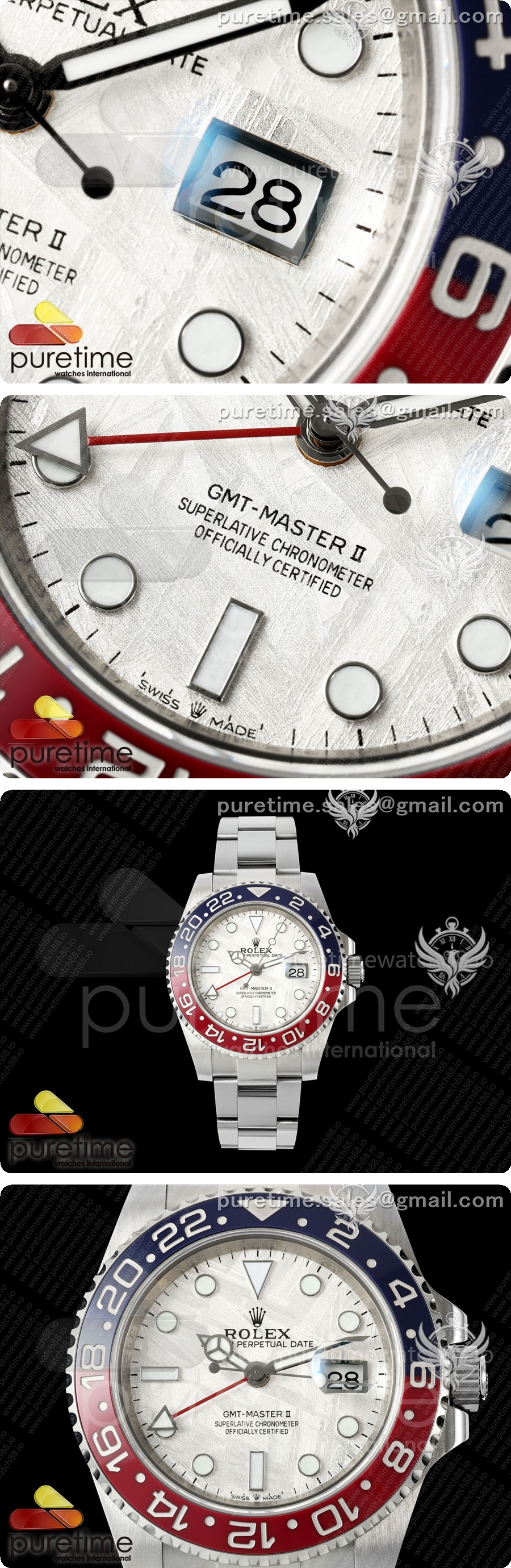 로렉스 GMT-Master II 126719 BLRO 블루/레드 세라믹 WF 베스트 에디션 운석 다이얼 브레이슬릿 JH3285 CHS 상세이미지 3