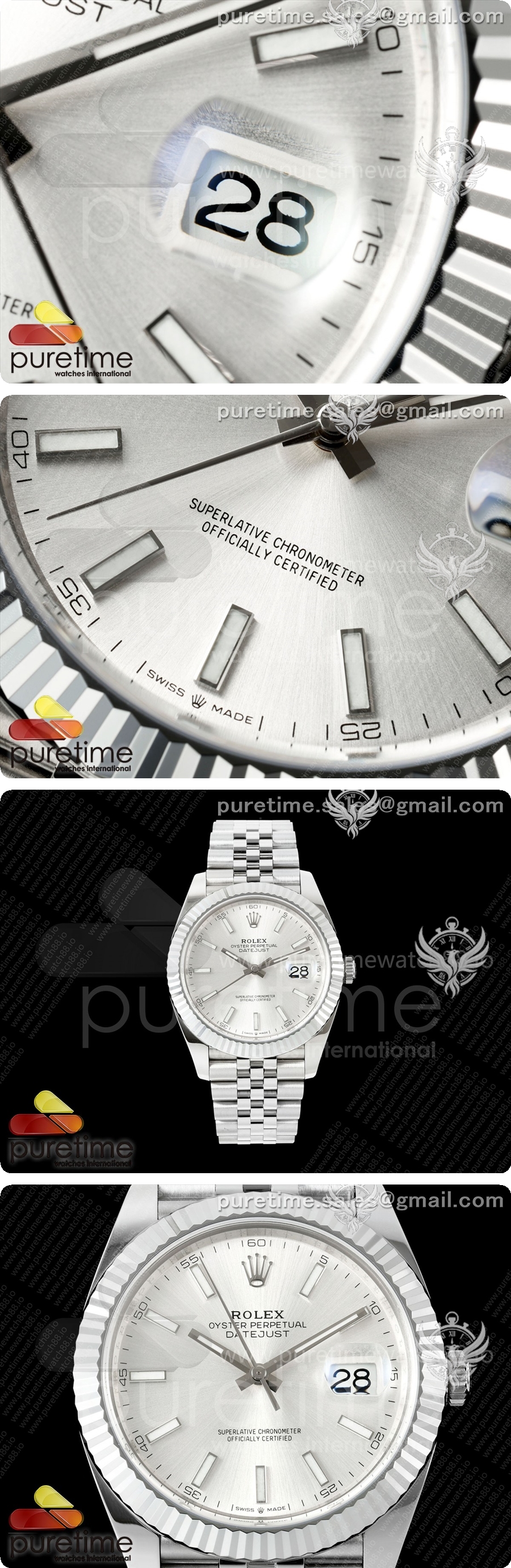 로렉스 데이트저스트 41 126334 904L SS RGF 1:1 베스트 에디션 실버 다이얼 주빌리 브레이슬릿 JH3235 상세이미지 3