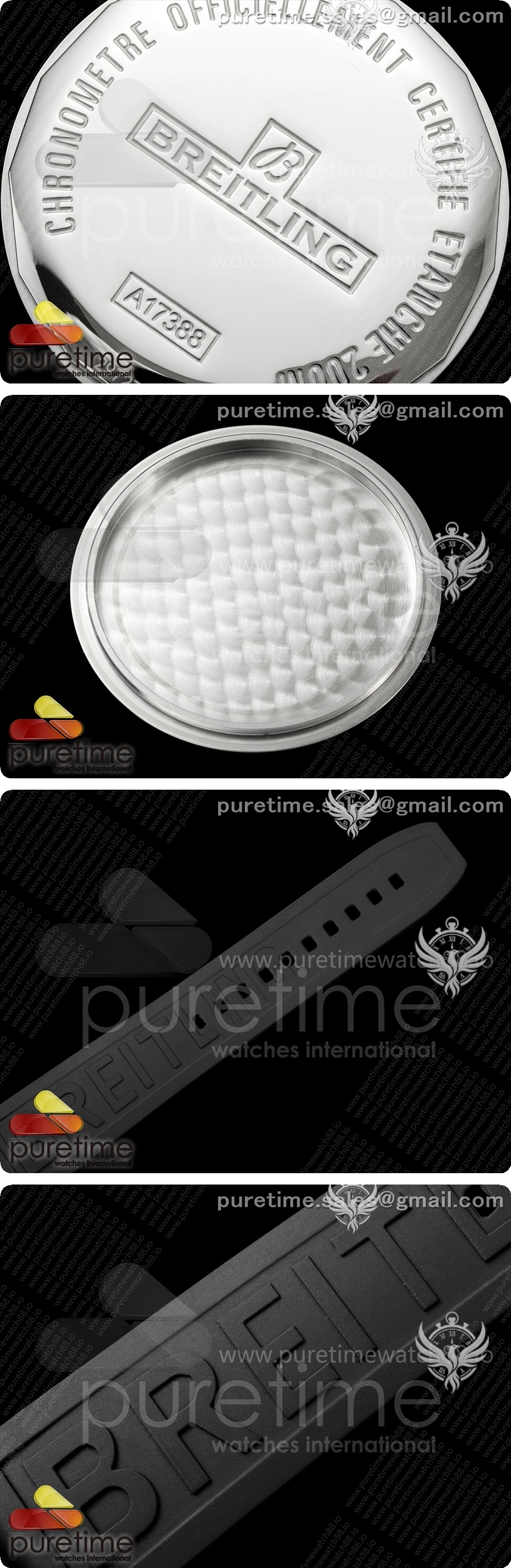 브라이틀링 콜트 오토매틱 44mm SS TF 1:1 베스트 에디션 블랙 다이얼 블랙 러버 스트랩 A2824 V2 상세이미지 7