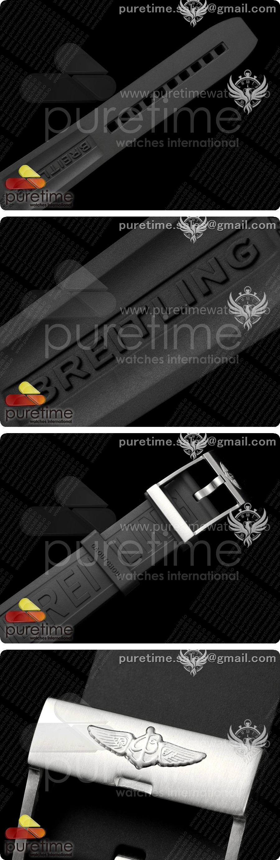 브라이틀링 콜트 오토매틱 44mm SS TF 1:1 베스트 에디션 블랙 다이얼 블랙 러버 스트랩 A2824 V2 상세이미지 8