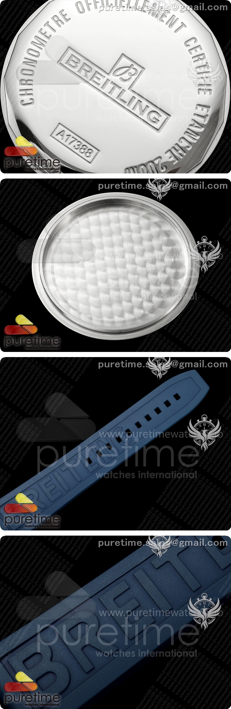 브라이틀링 콜트 오토매틱 44mm SS TF 1:1 베스트 에디션 블루 다이얼 블루 러버 스트랩 A2824 V2 상세이미지 7