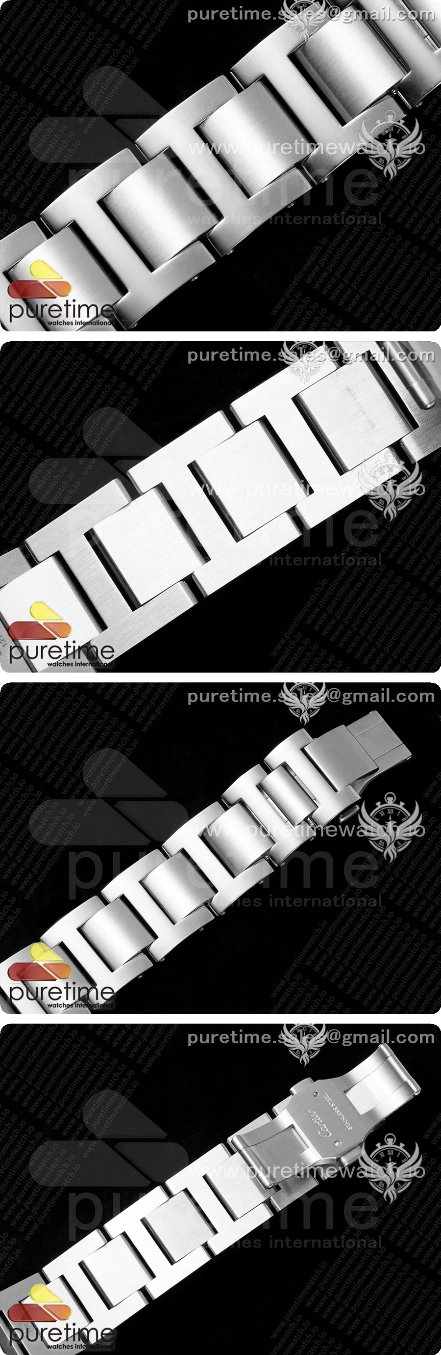 까르띠에 발롱 블루 42mm 스테인리스 스틸 CHF 1:1 베스트 에디션 화이트 텍스처 다이얼 2라인 다이아몬드 베젤 스테인리스 스틸 브레이슬릿 A2824 상세이미지 8