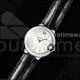 까르띠에 발롱 블루 여성용 28mm 스테인리스 스틸 AF 1:1 베스트 에디션 화이트 다이아몬드 다이얼 블랙 가죽 스트랩 론다 쿼츠 시계