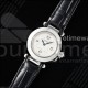 까르띠에 파샤 30mm 스테인리스 스틸 AF 1:1 베스트 에디션 화이트 텍스처 다이얼 블랙 가죽 스트랩 Jaq 쿼츠 시계
