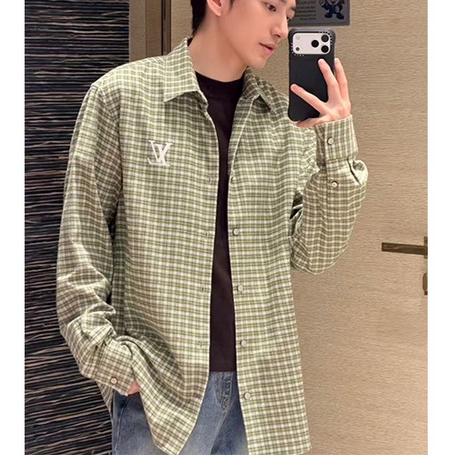 루이비통 모노그램 남성용 체크셔츠 26ss