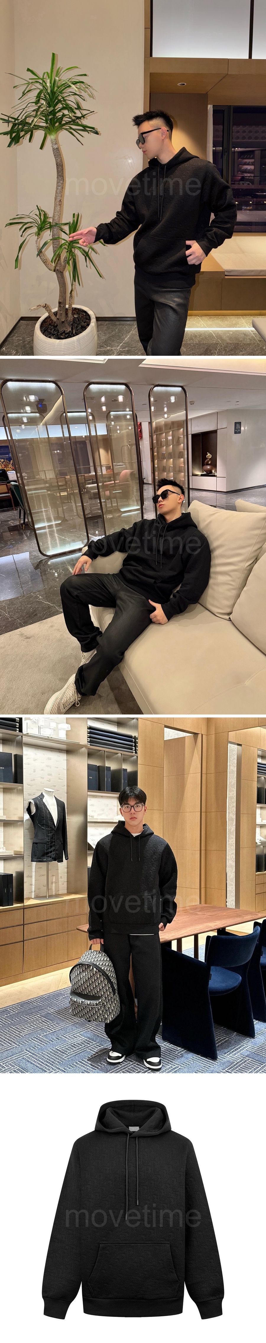크리스챤 디올 오블리크 남성용 후드집업 블랙 26SS 상세이미지 2