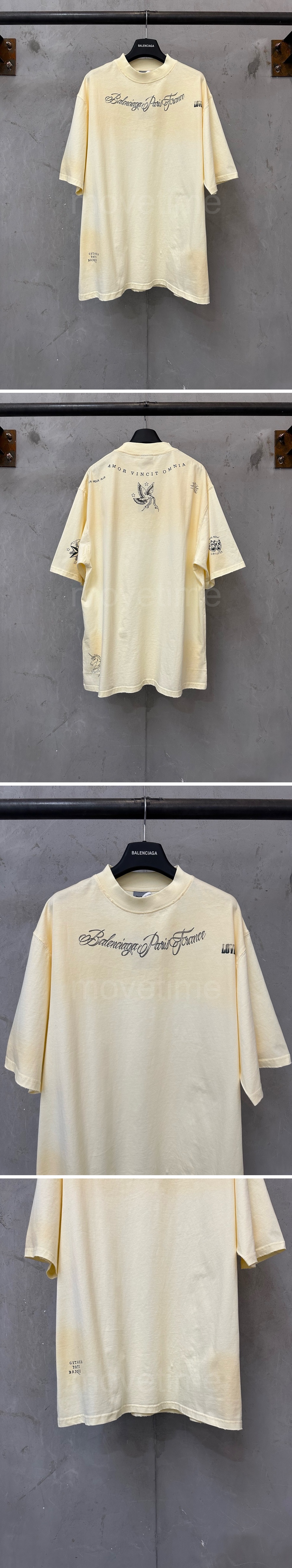 발렌시아가 남자 여자 오버핏 280g 반팔티 26ss 상세이미지 2