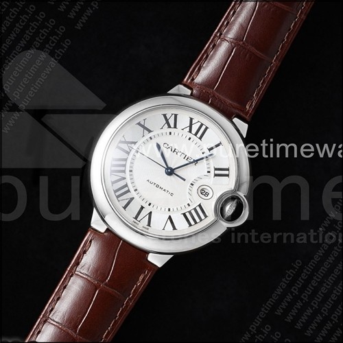 까르띠에 발롱블루 42mm 스테인리스 스틸 AF 1:1 베스트 에디션 화이트 텍스처 다이얼A2824 V5