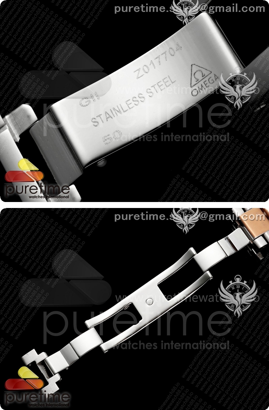 오메가 씨마스터 아쿠아테라 쉐이드 34mm 여자 스테인레스 스틸/로즈골드 VRSF 블루 텍스처 다이얼 상세이미지 11
