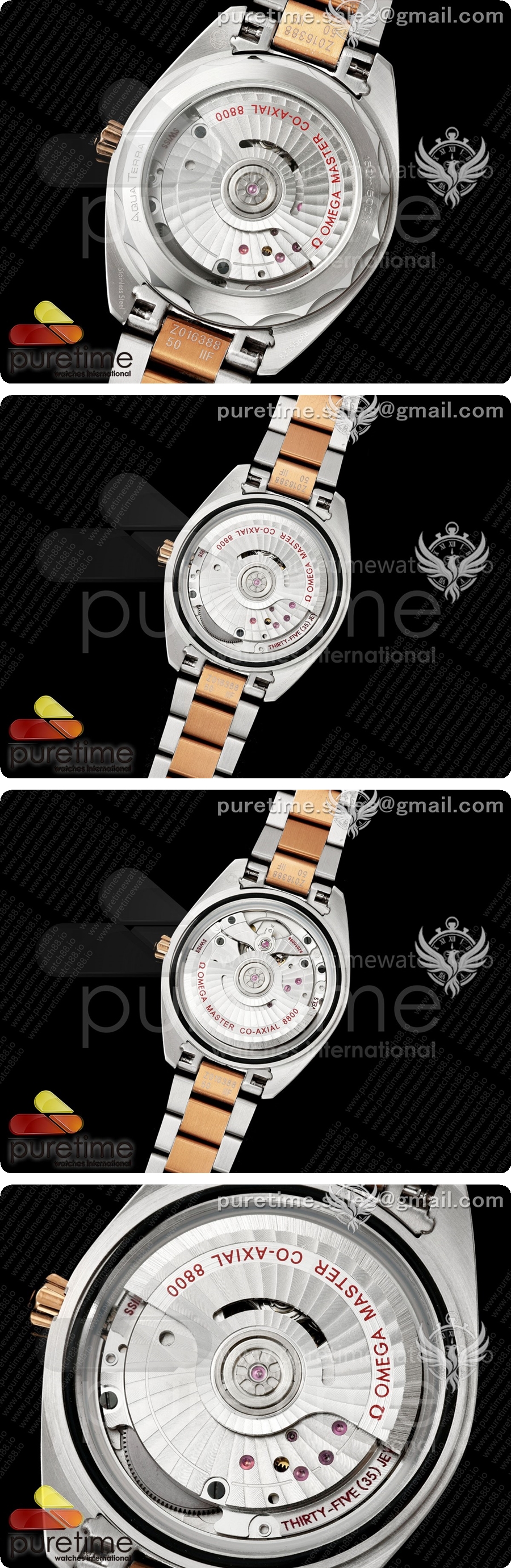 오메가 씨마스터 아쿠아테라 쉐이드 34mm 여자 스테인레스 스틸/로즈골드 VRSF 화이트 자개 다이아몬드 다이얼 상세이미지 5