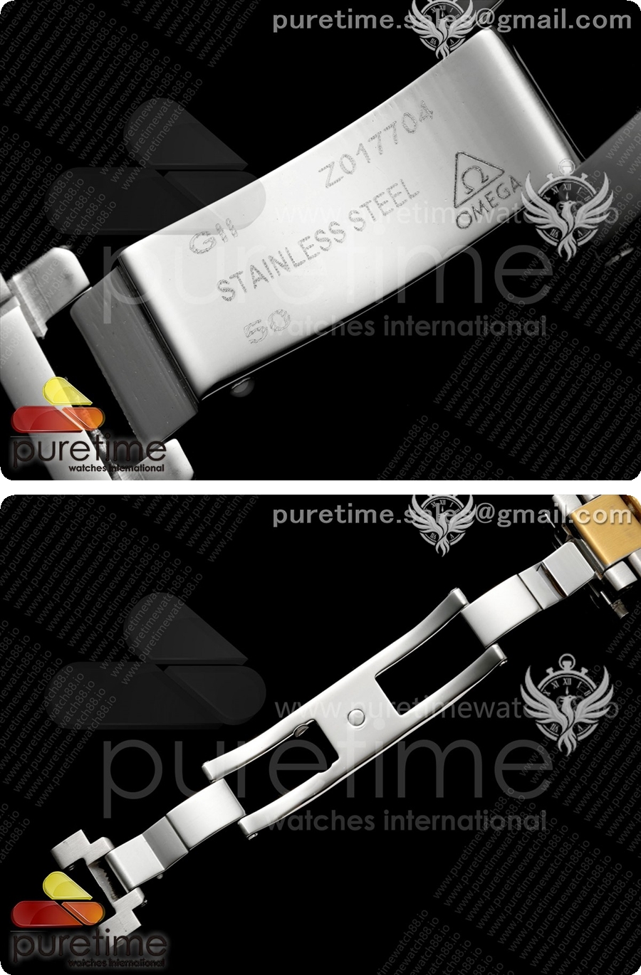 오메가 씨마스터 아쿠아테라 쉐이드 34mm 여자 스테인리스 스틸/옐로우 골드 VRSF 그린 다이얼 상세이미지 11