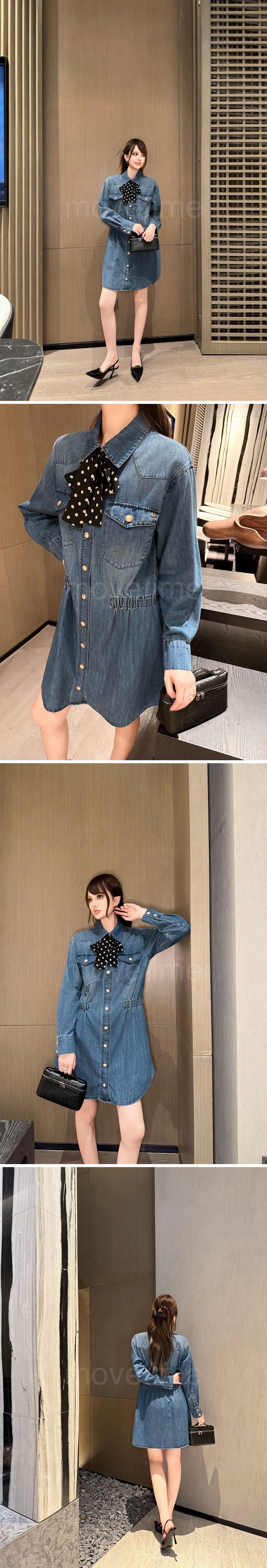 발렌티노 여성 데님 셔츠 원피스 26SS 상세이미지 2