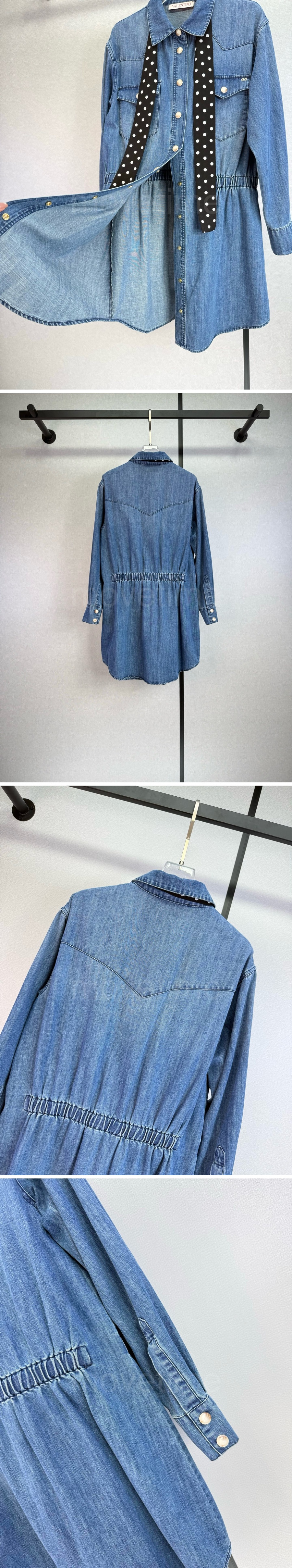 발렌티노 여성 데님 셔츠 원피스 26SS 상세이미지 4