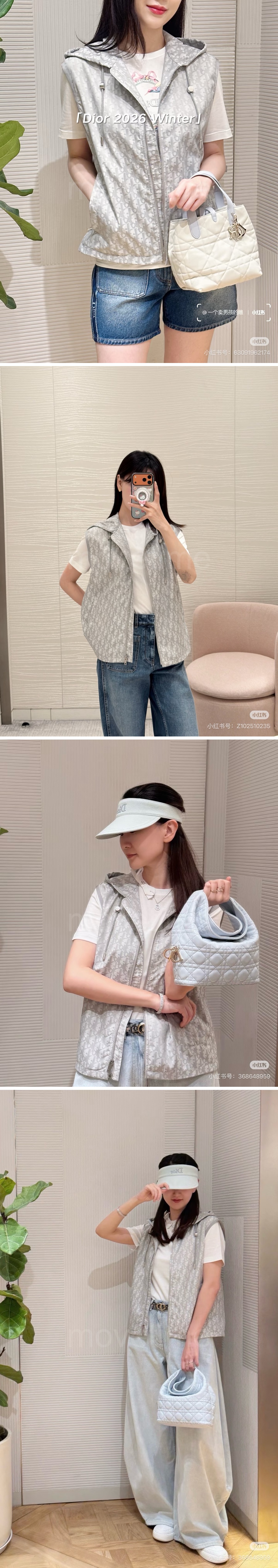 디올 여성 오블리크 후드 조끼 베스트 26SS 상세이미지 2
