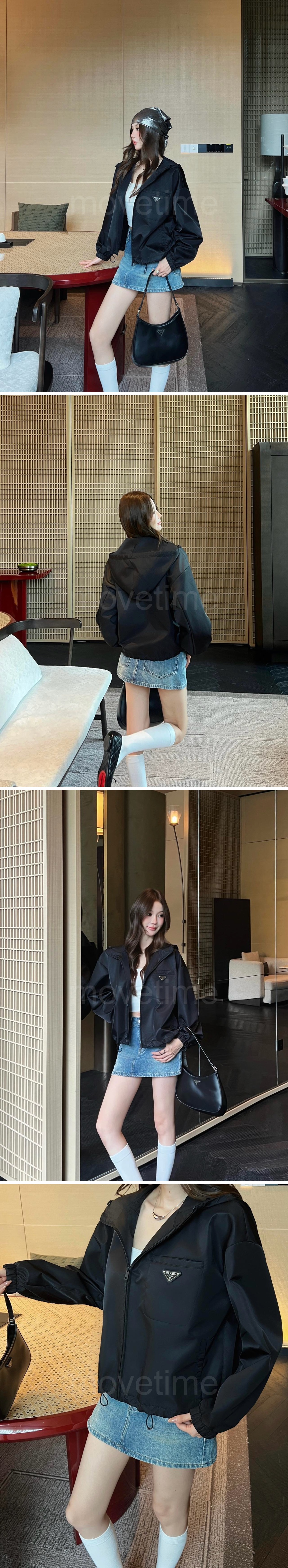 프라다 여성 삼각로고 후드 바람막이 자켓 26SS 상세이미지 2