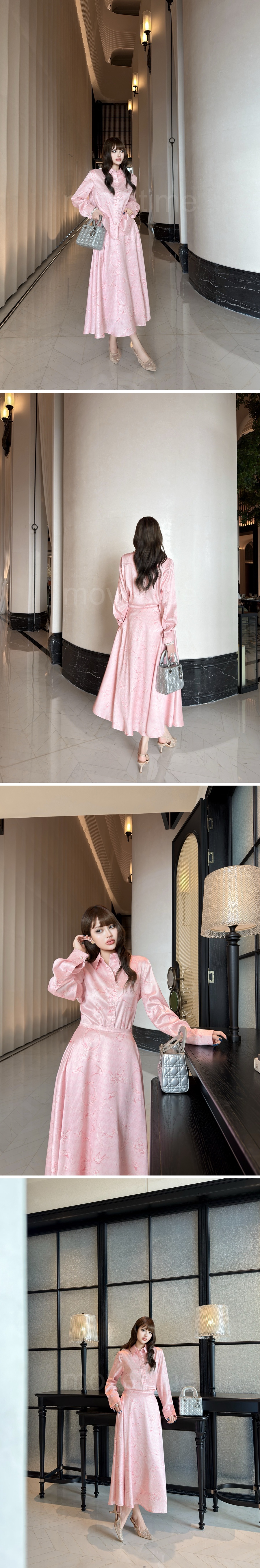 디올 여성 패턴 장식 블라우스 셔츠 + 롱 스커트 상하의 세트 26SS 상세이미지 2