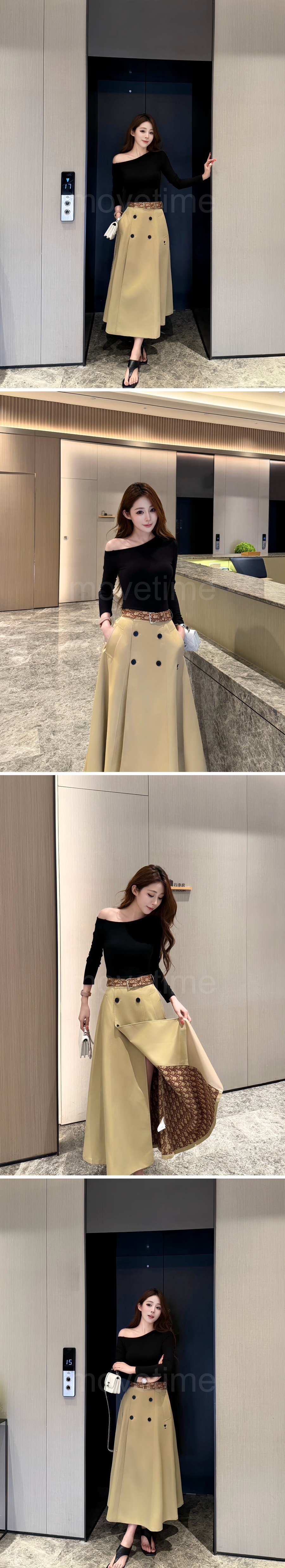 디올 여성 벨티드 미디 스커트 26SS 상세이미지 2