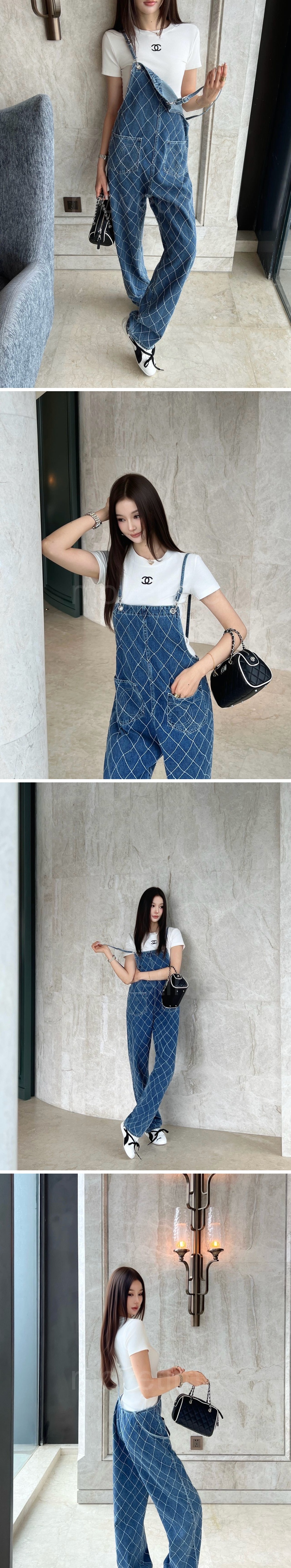 샤넬 여성 멜빵 데님 팬츠 진 청바지 26SS 상세이미지 3