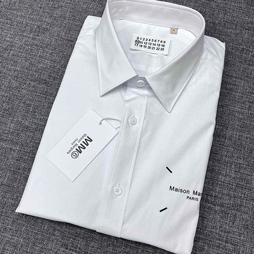 [홍콩명품.Maison Margiela] 메종마르지엘라 25SS 로고 남방 셔츠 (화이트), BM19428, JQ, 홍콩명품의류,구매대행,온라인명품