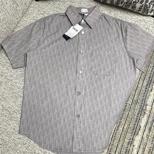 [홍콩명품,Christian Dior] 디올 25SS 로고 오블리크 데님 반팔 남방 셔츠 (그레이), BM21596, JU, 명품레플리카,미러급,온라인쇼핑몰사이트