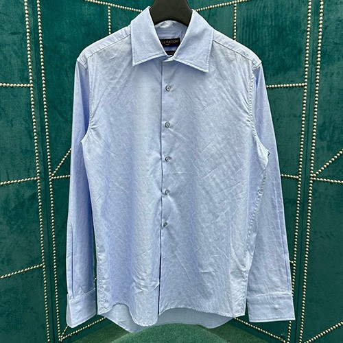 [홍콩명품.LOUIS VUITTON] 루이비통 25SS 로고 패턴 남방 셔츠 (스카이블루), BM22584, TOP, 레플리카의류,미러급사이트