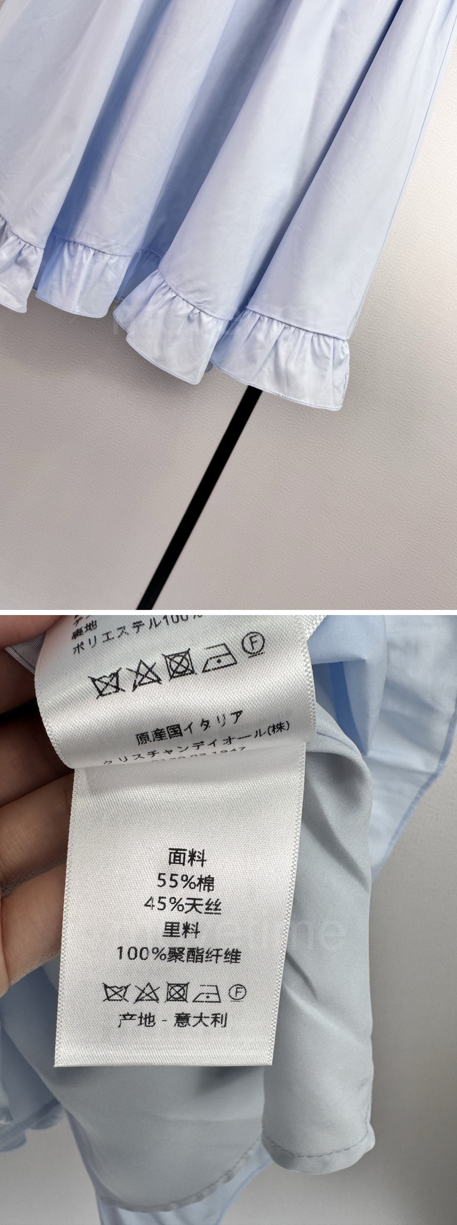 디올 로고 여성 블라우스 원피스 (스카이블루) 26SS 상세이미지 6