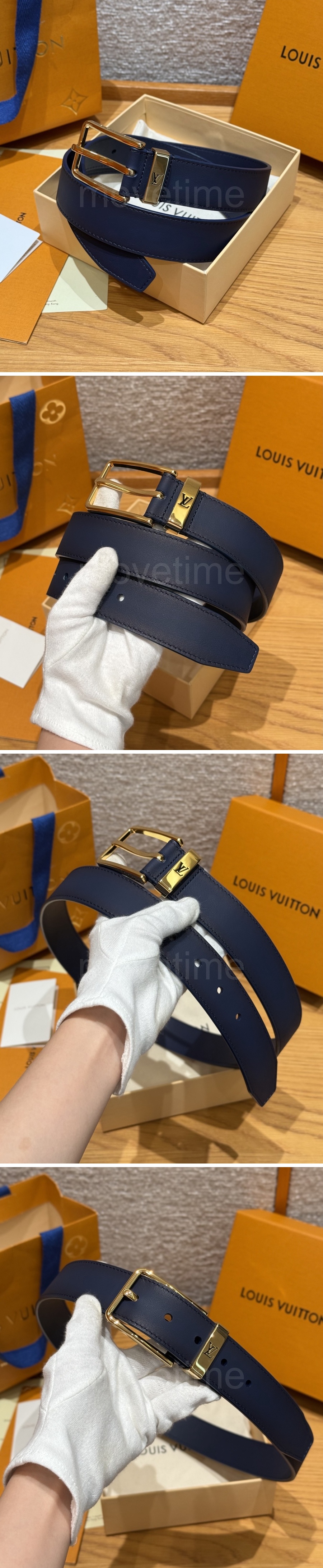 루이비통 로고 Voyage 레더 가죽 리버서블 3.5cm 벨트 (3컬러) 26SS 상세이미지 2
