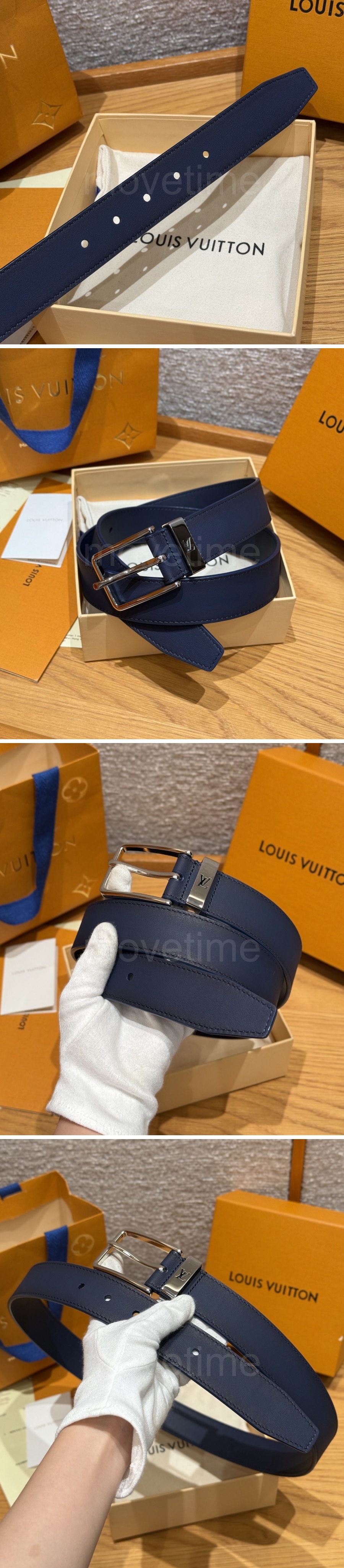 루이비통 로고 Voyage 레더 가죽 리버서블 3.5cm 벨트 (3컬러) 26SS 상세이미지 4