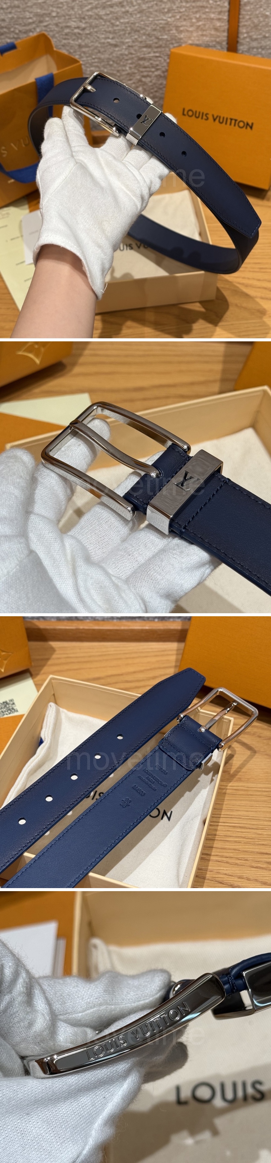 루이비통 로고 Voyage 레더 가죽 리버서블 3.5cm 벨트 (3컬러) 26SS 상세이미지 5