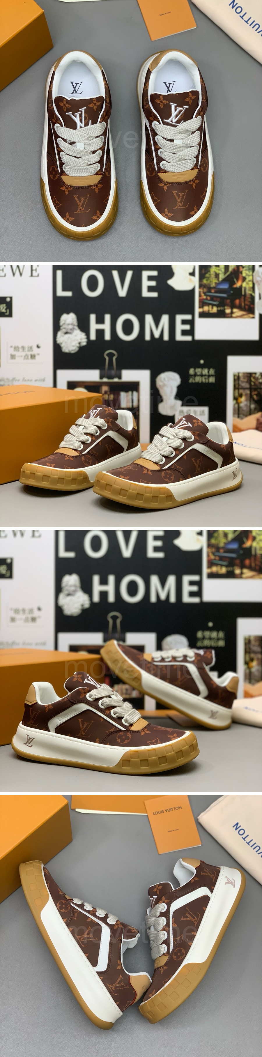 루이비통 LV 틸티드 스니커즈 브라운 상세이미지 2