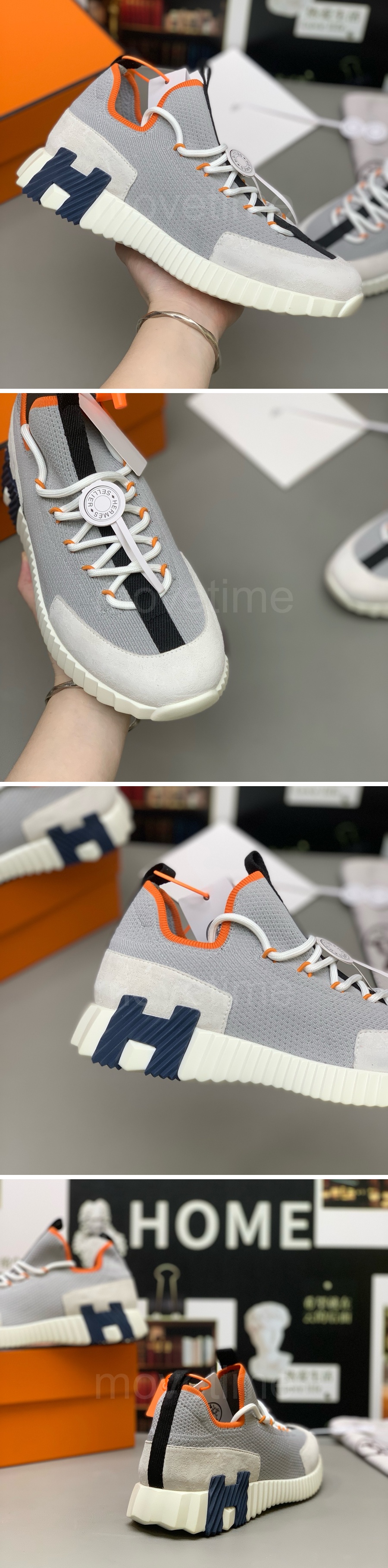 에르메스 리프트 슬립온 스니커즈 니트 스웨이드 고트스킨 커플 남자여자 상세이미지 3