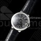 까르띠에 발롱블루 42mm 스테인리스 스틸 AF 1:1 블랙 텍스처 다이얼 블랙 가죽 스트랩 A2824 V5