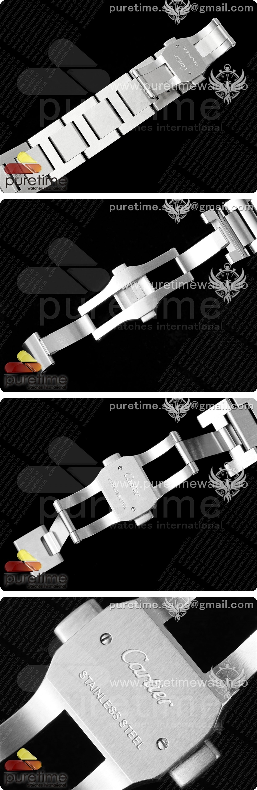 까르띠에 발롱블루 42mm 스테인리스 스틸 AF 1:1 블루 텍스처 다이얼, A2824 V5 상세이미지 9