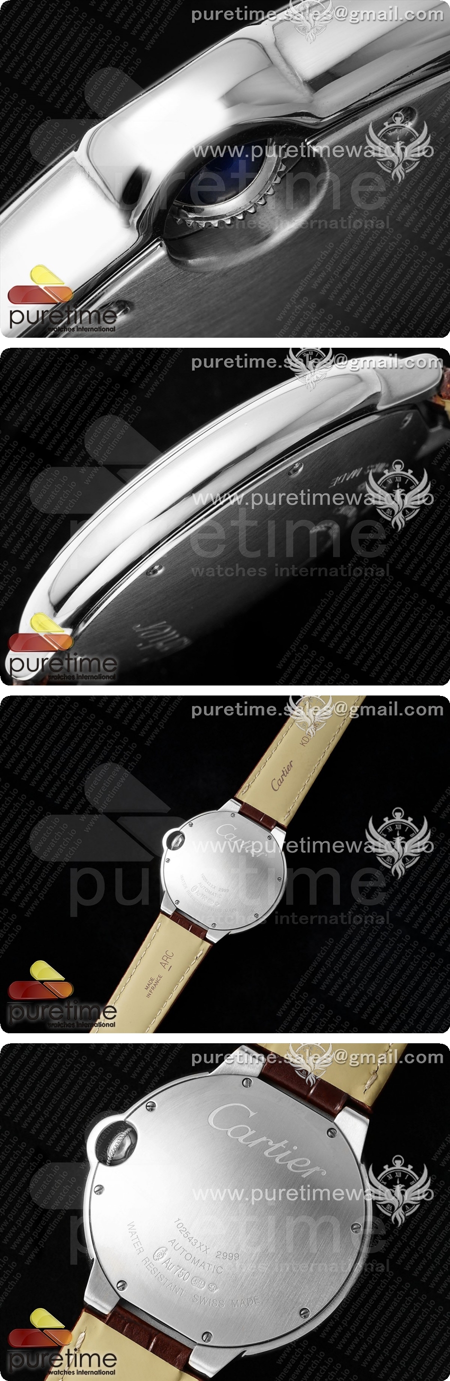 까르띠에 발롱블루 42mm 스테인리스 스틸 AF 1:1 베스트 에디션 화이트 텍스처 다이얼A2824 V5 상세이미지 4