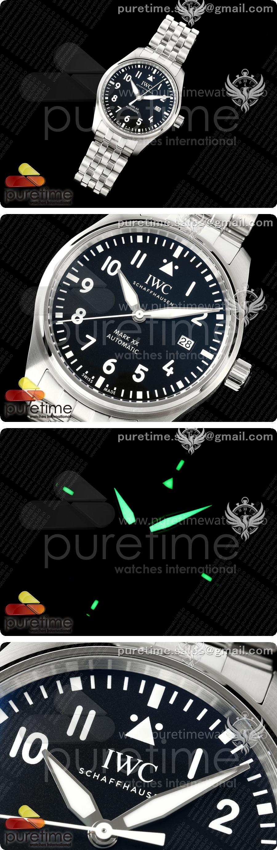 IWC Mark XX MZF 1:1 블랙 다이얼 SS 브레이슬릿 A2892 상세이미지 2