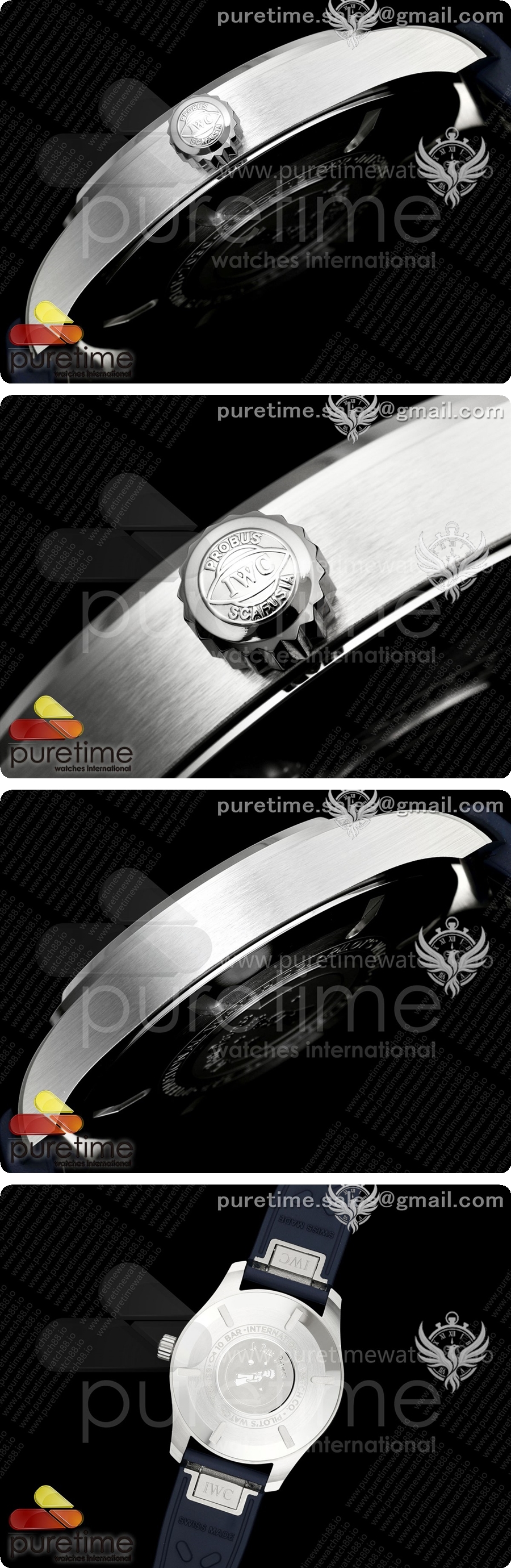 IWC Mark XX MZF 1:1 베스트 에디션 블루/로얄 로즈우드 다이얼, 블루 가죽 스트랩 A2892 상세이미지 4