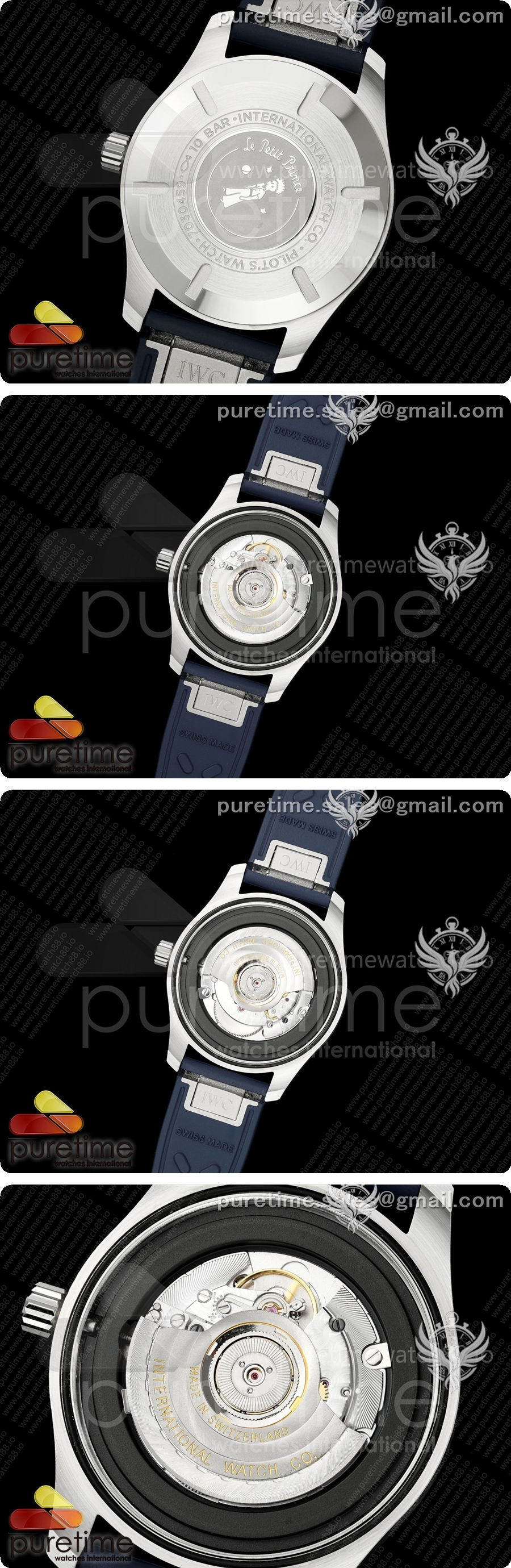 IWC Mark XX MZF 1:1 베스트 에디션 블루/로얄 로즈우드 다이얼, 블루 가죽 스트랩 A2892 상세이미지 5
